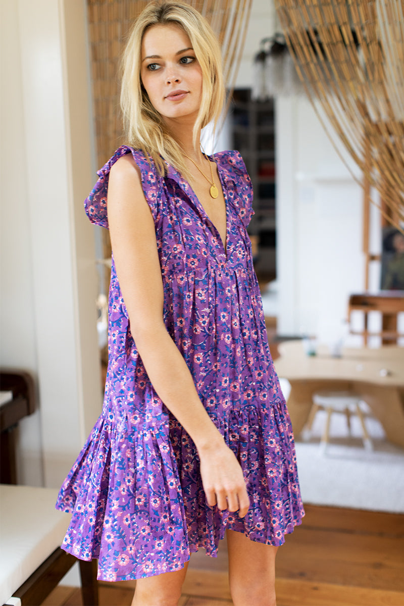 Angel Dress - Violet Wildflower Organic