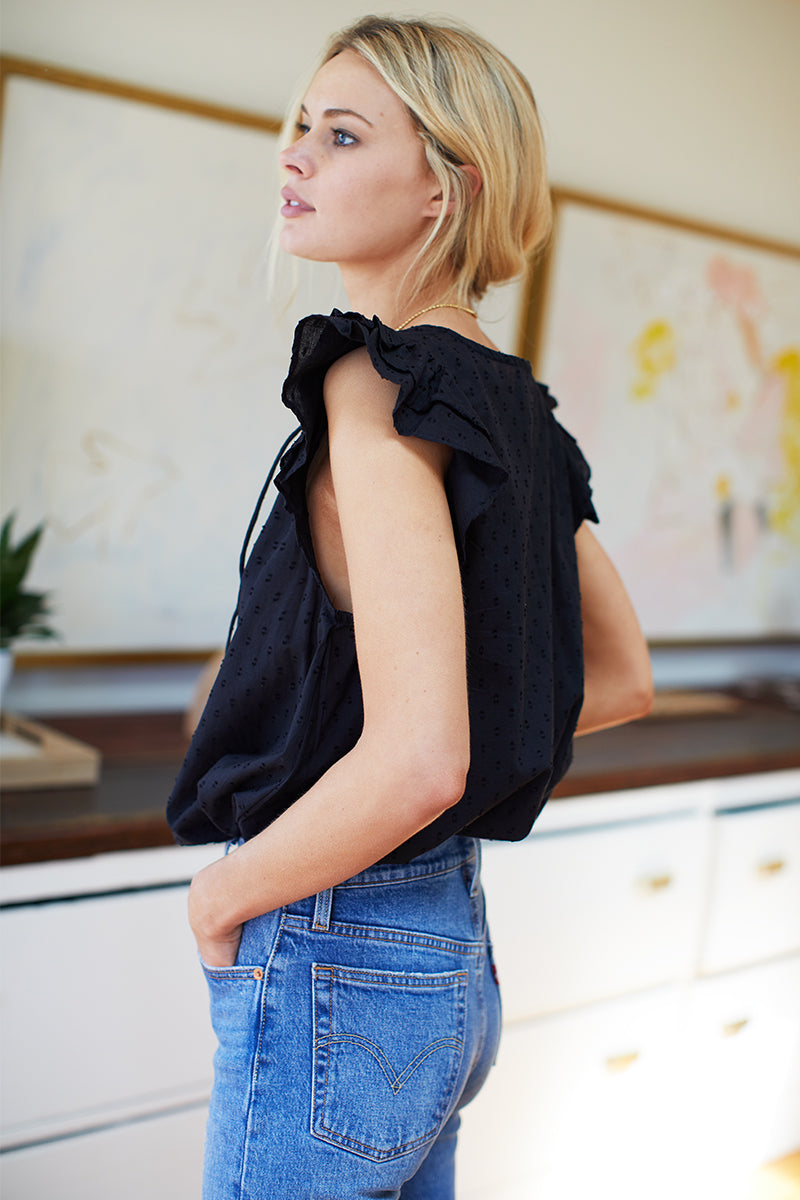 Angel Top - Black Dots Organic