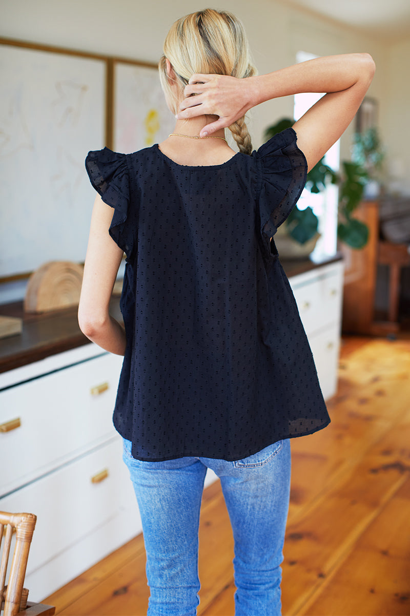 Angel Top - Black Dots Organic