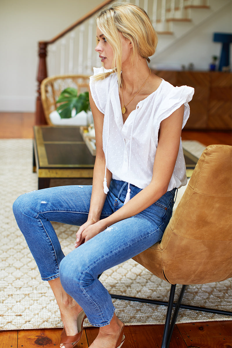 Angel Top - White Dots Organic