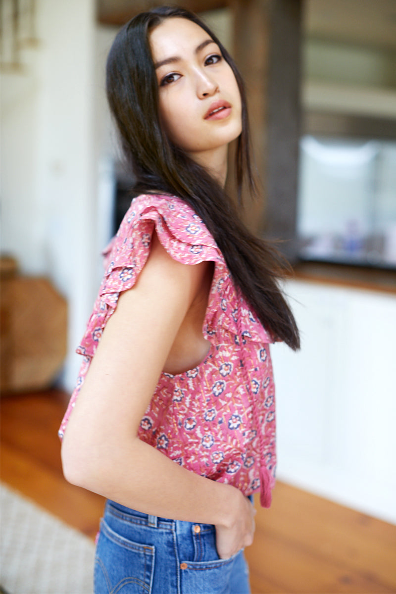 Antoinette Top - Rose Gold Lurex