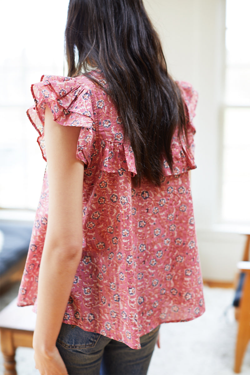 Antoinette Top - Rose Gold Lurex