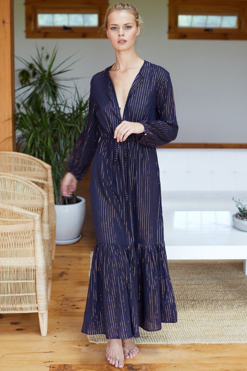 Frances Dress - Maritime Lurex