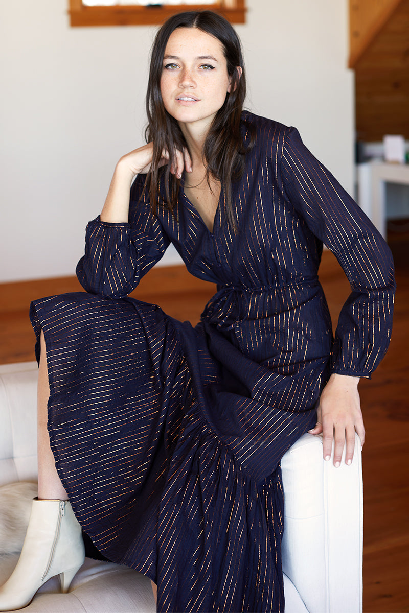 Frances Dress - Maritime Lurex