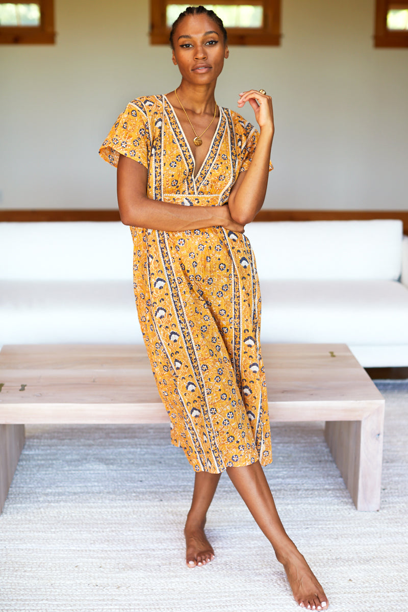Francina Caftan - Saffron Lurex