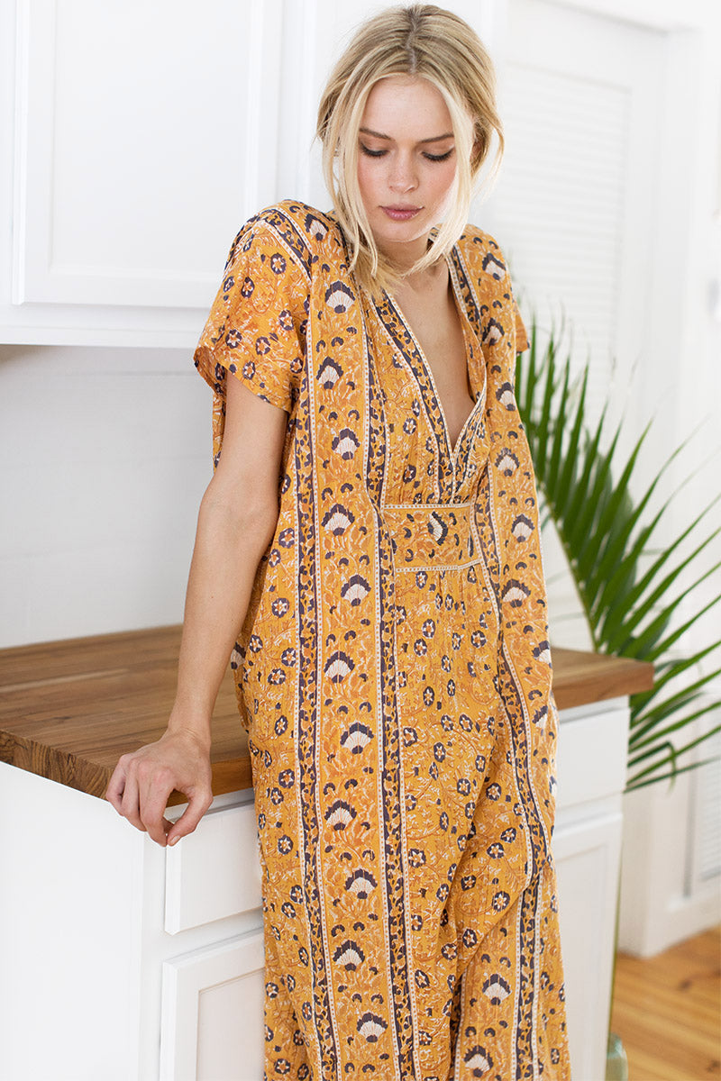 Francina Caftan - Saffron Lurex