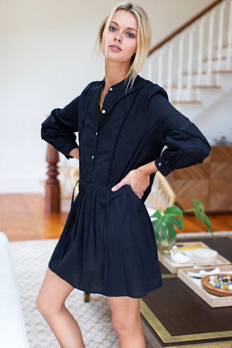 India Shirtdress - Black