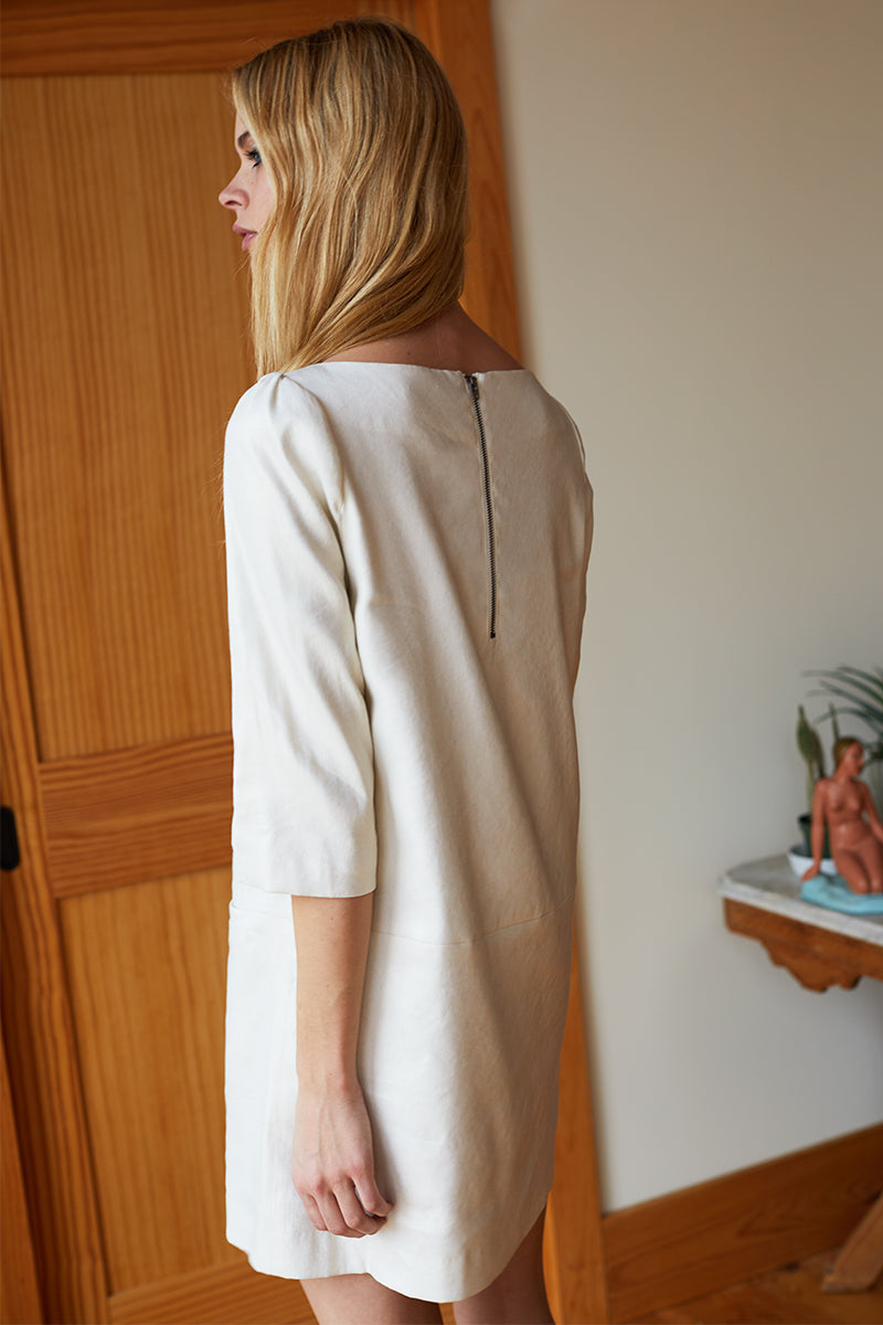 London Dress - Metallic Ivory