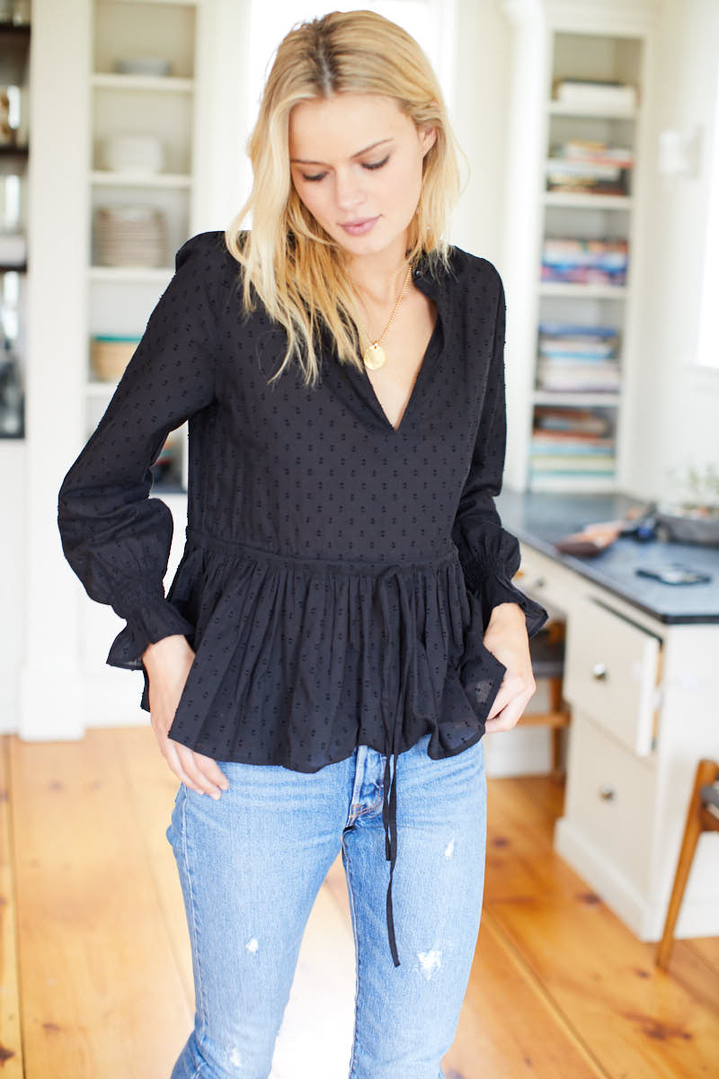 Lucybella Top - Black Dots