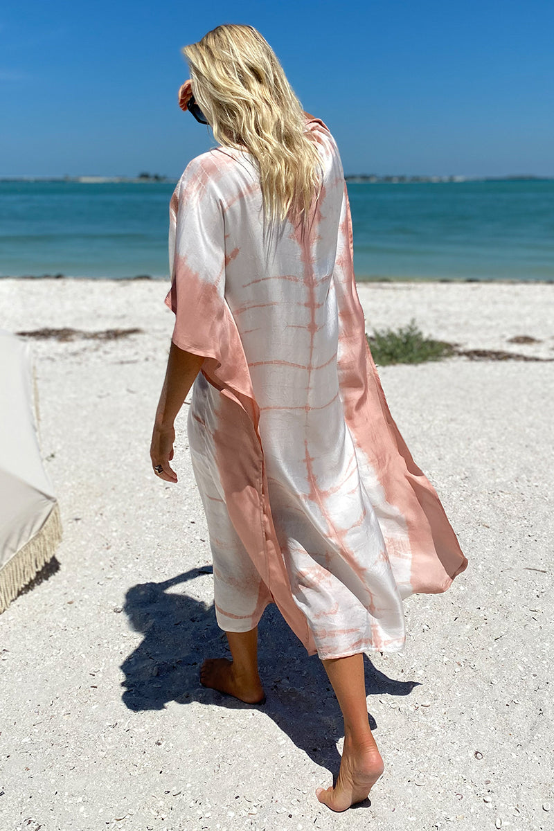 Tie Dye Caftan - Muted Clay