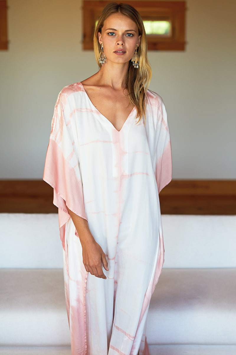 Tie Dye Caftan - Muted Clay