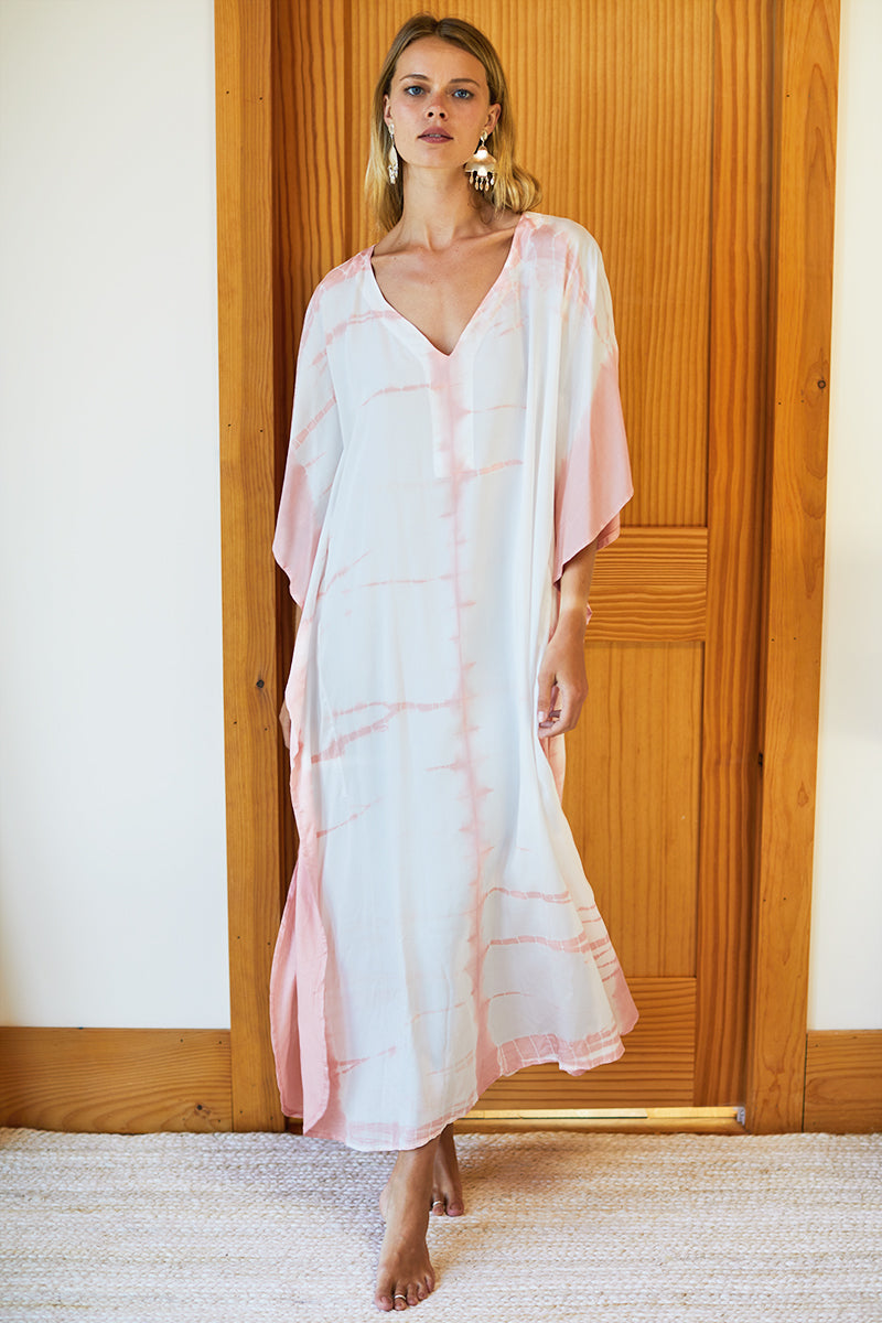 Tie Dye Caftan - Muted Clay