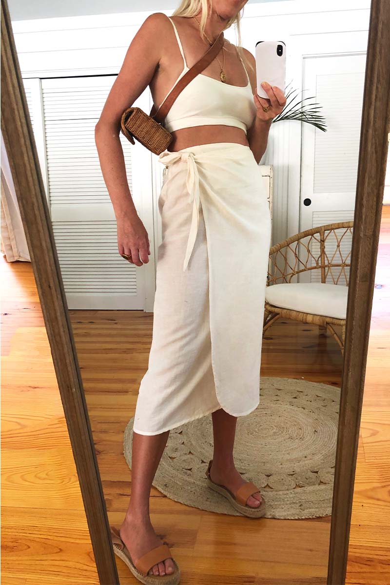 Tie Skirt - Salt Linen Organic