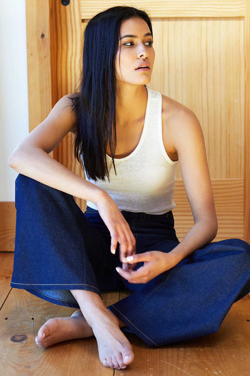 Racerback Tank - Ivory Linen