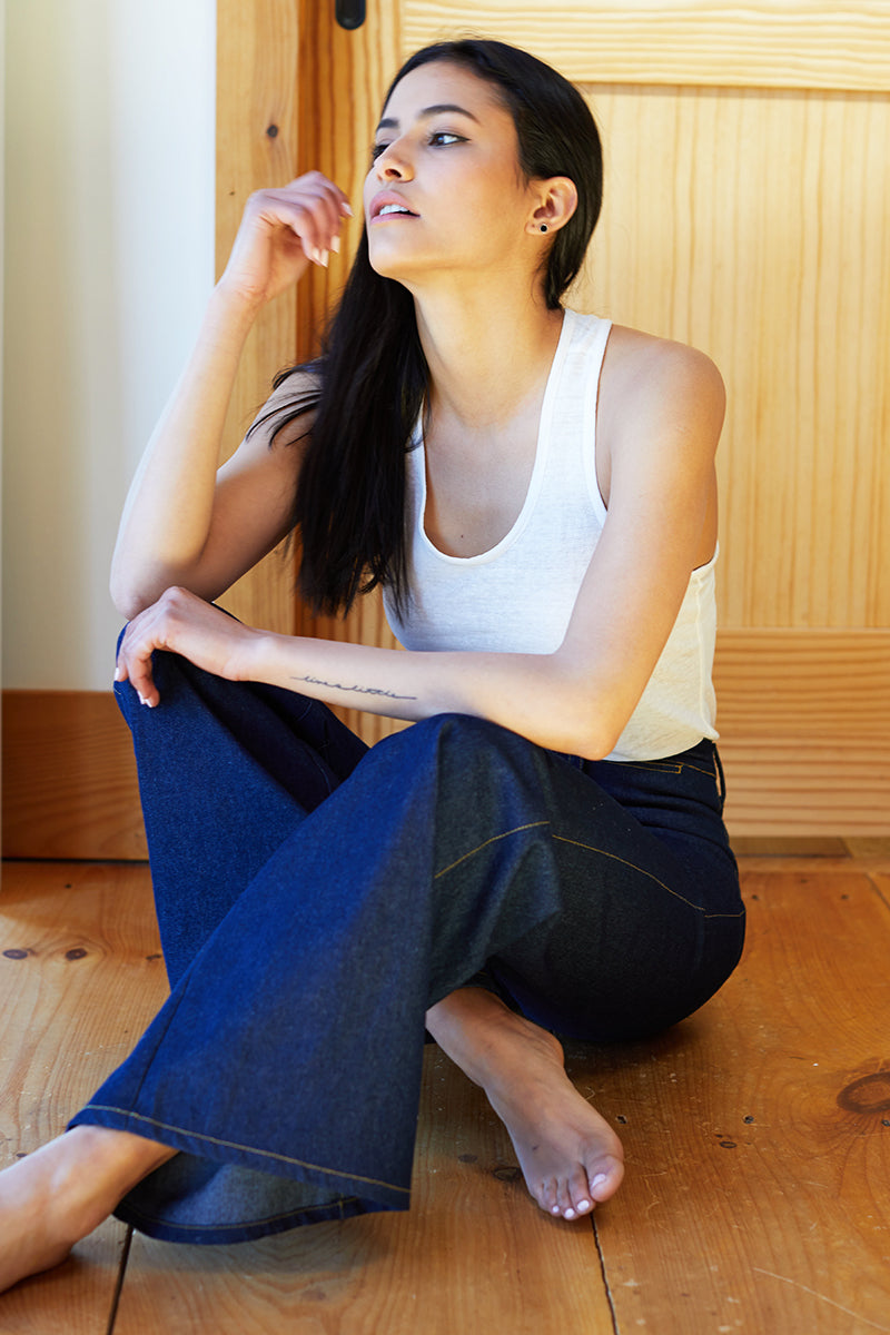 Racerback Tank - Ivory Linen