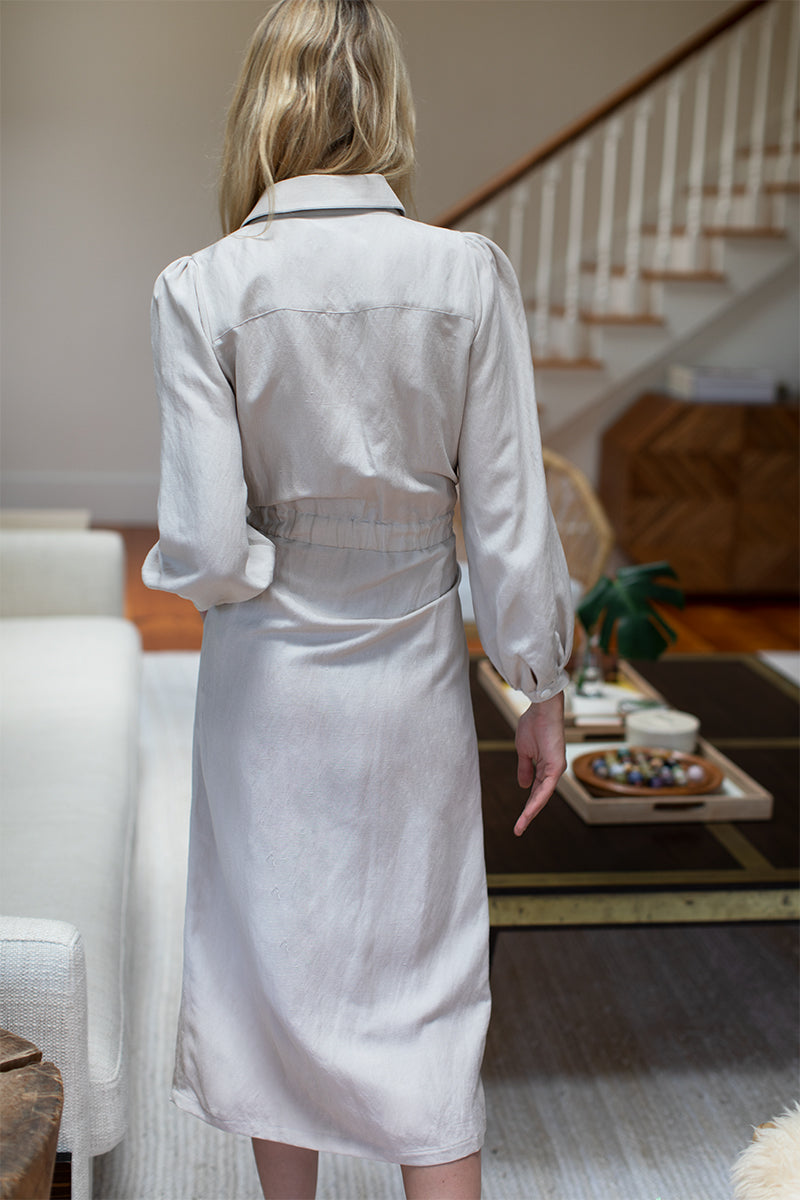 Utility Dress - Sand Linen