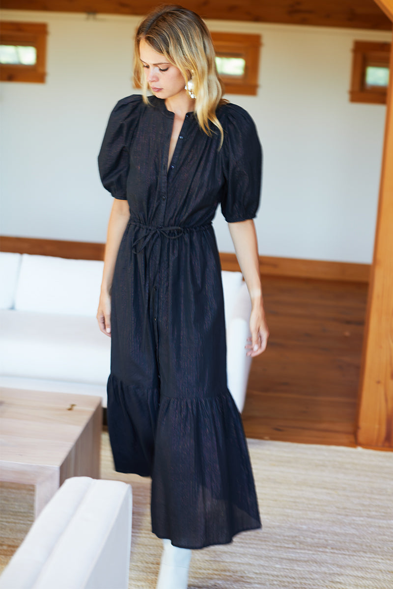 Lucy Dress - Rainbow Black Lurex