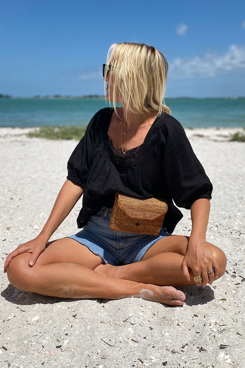 Rosemary Top - Black Organic