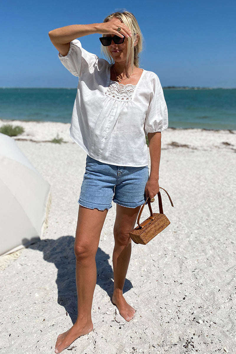 Rosemary Top - White Organic