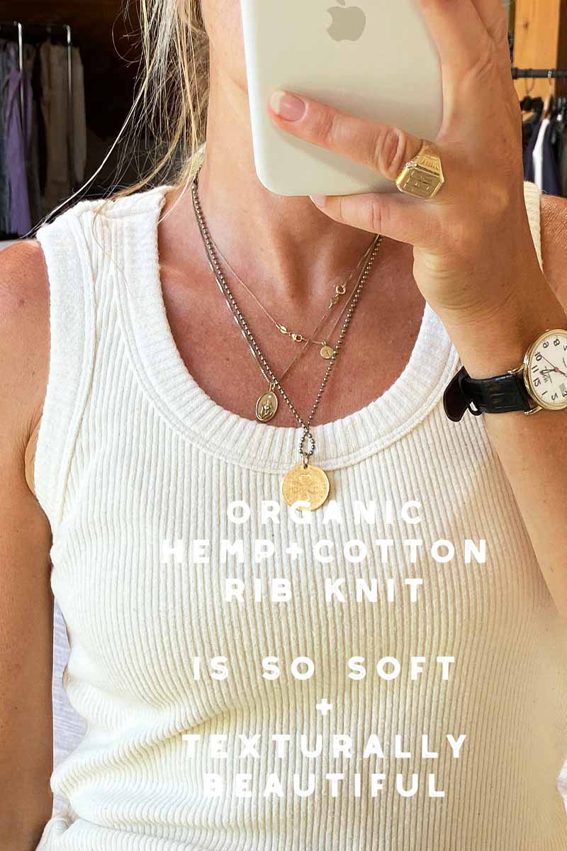 Go To Tank Dress - Natural Hemp Cotton Rib Organic