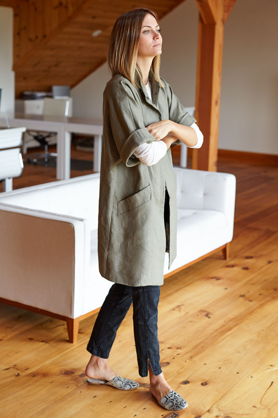All Season Topper - Army Linen