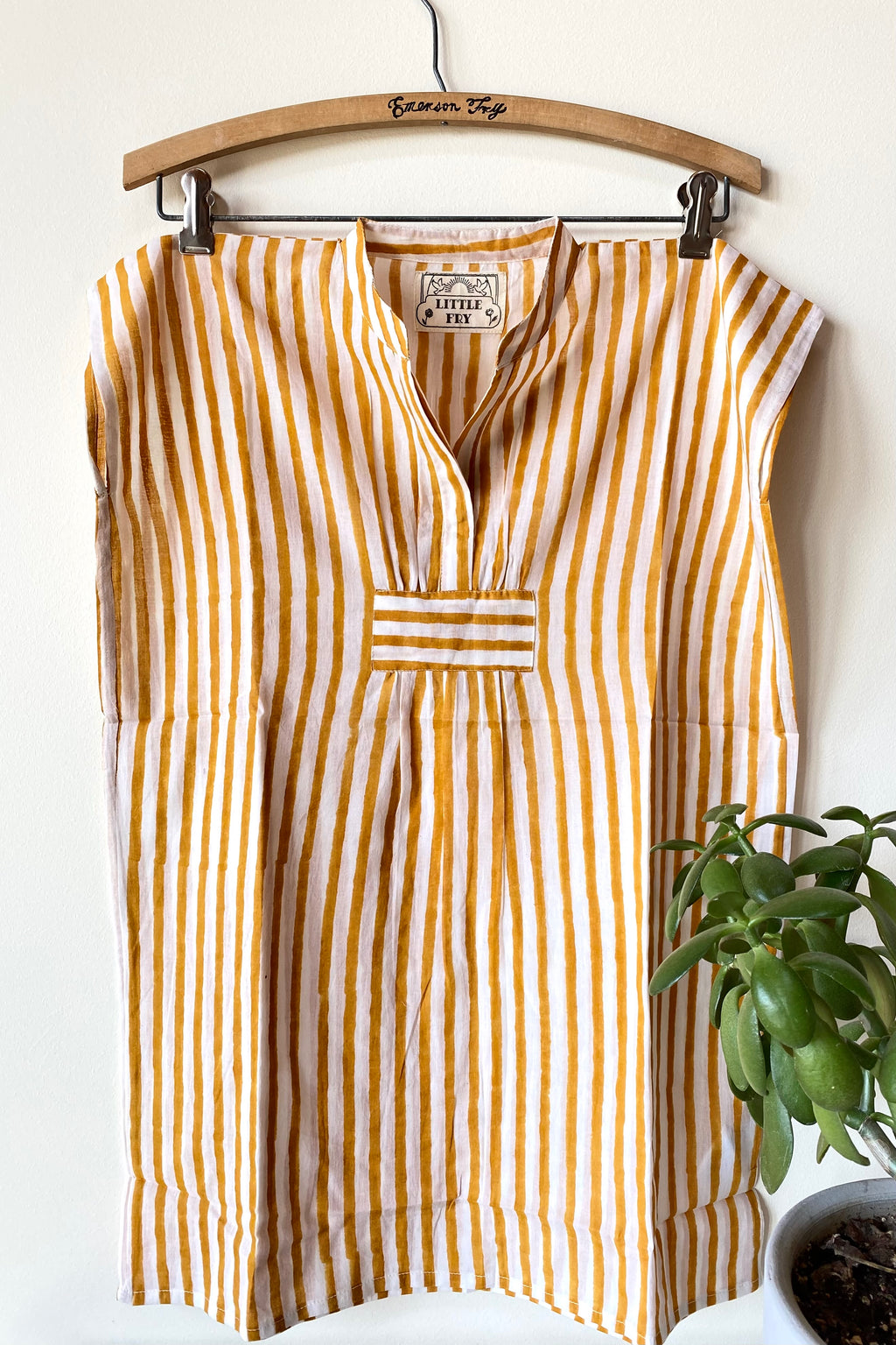 Little Fry Caftan - Marigold Stripe Organic