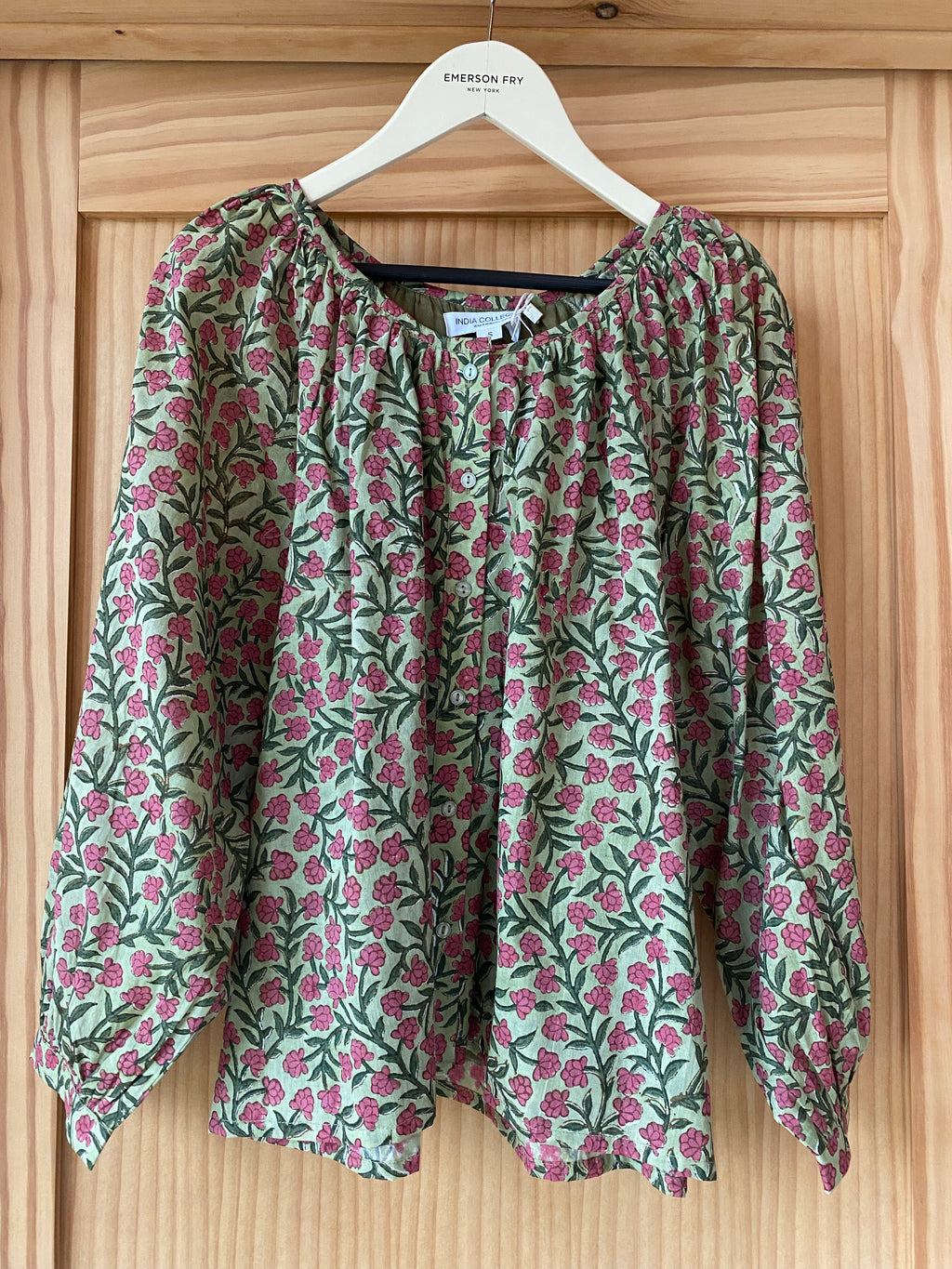Frances Blouse - Garden Pink + Green Organic