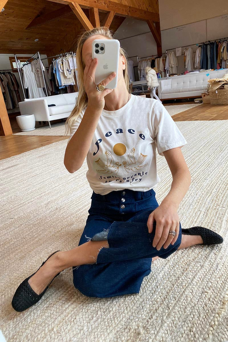Peace T-Shirt - Ivory Organic