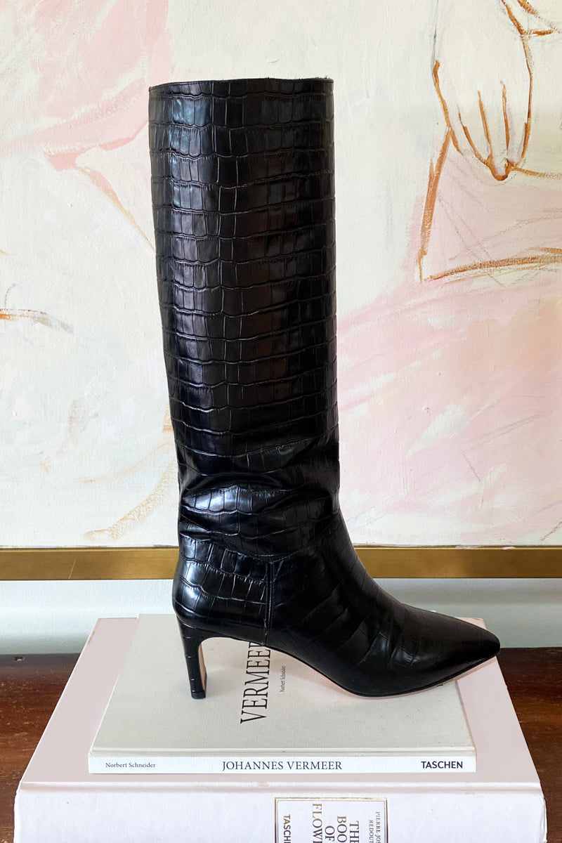 Lou Walking Boot - Black Croc - Imperfect