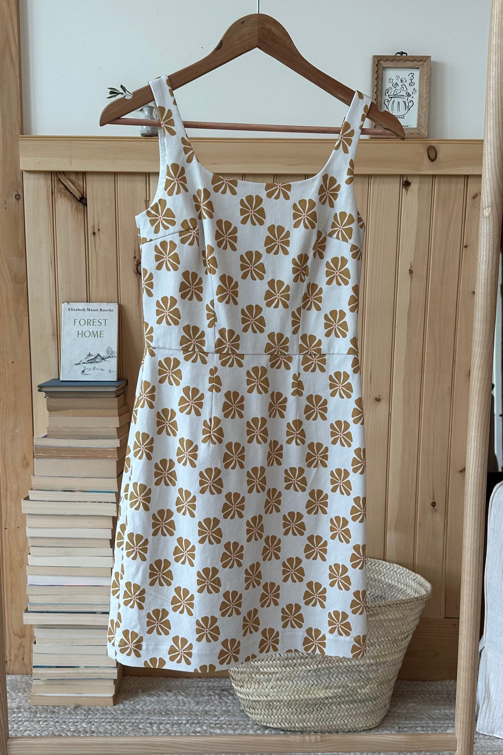 Fitted Square Neck Dress - Daisy Check