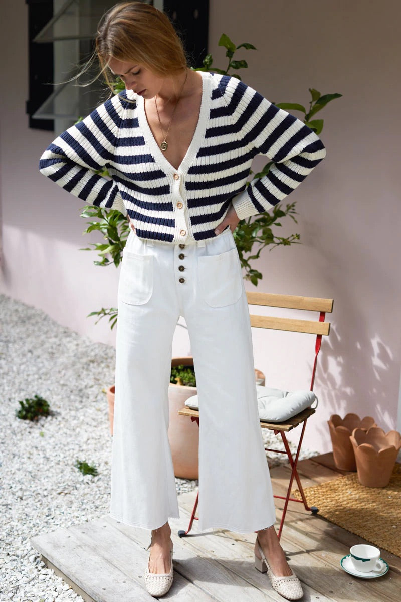 Tulip Crop Flare - Ivory Hemp Organic